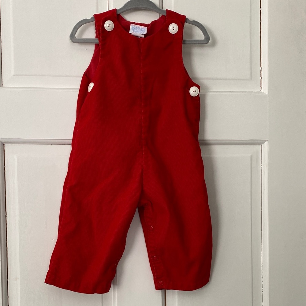 Classic Red Kids Overalls